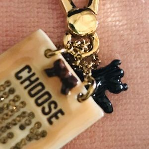 Choose juicy couture Scotty dog shopping bag charm bracelet crystal rhinestone